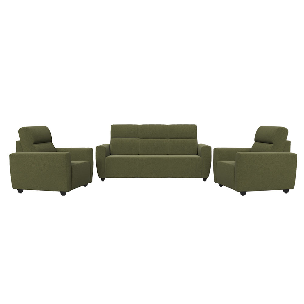 Wakefit Belize sofa set- (3+1+1) - Reflection Green